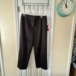 Anne Klein pinstripe Black Straight-Leg Dress Pants